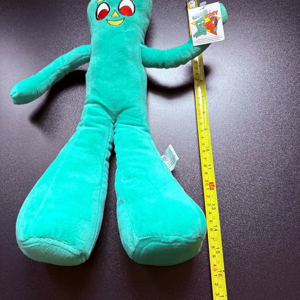 Vintage‎ 2000 NANCO Gumby Green Plush Toy 14” Stuffed Animal Pose-able